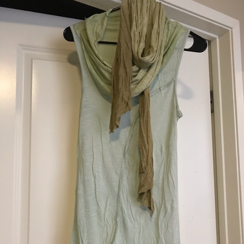 Deletta Anthropologie tank top with attached scarf